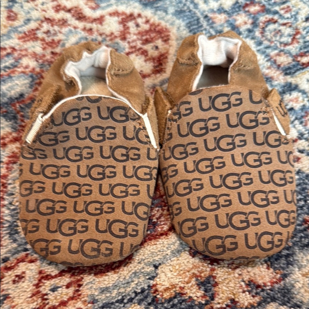 UGG Infant Booties with Tan and Black Logo